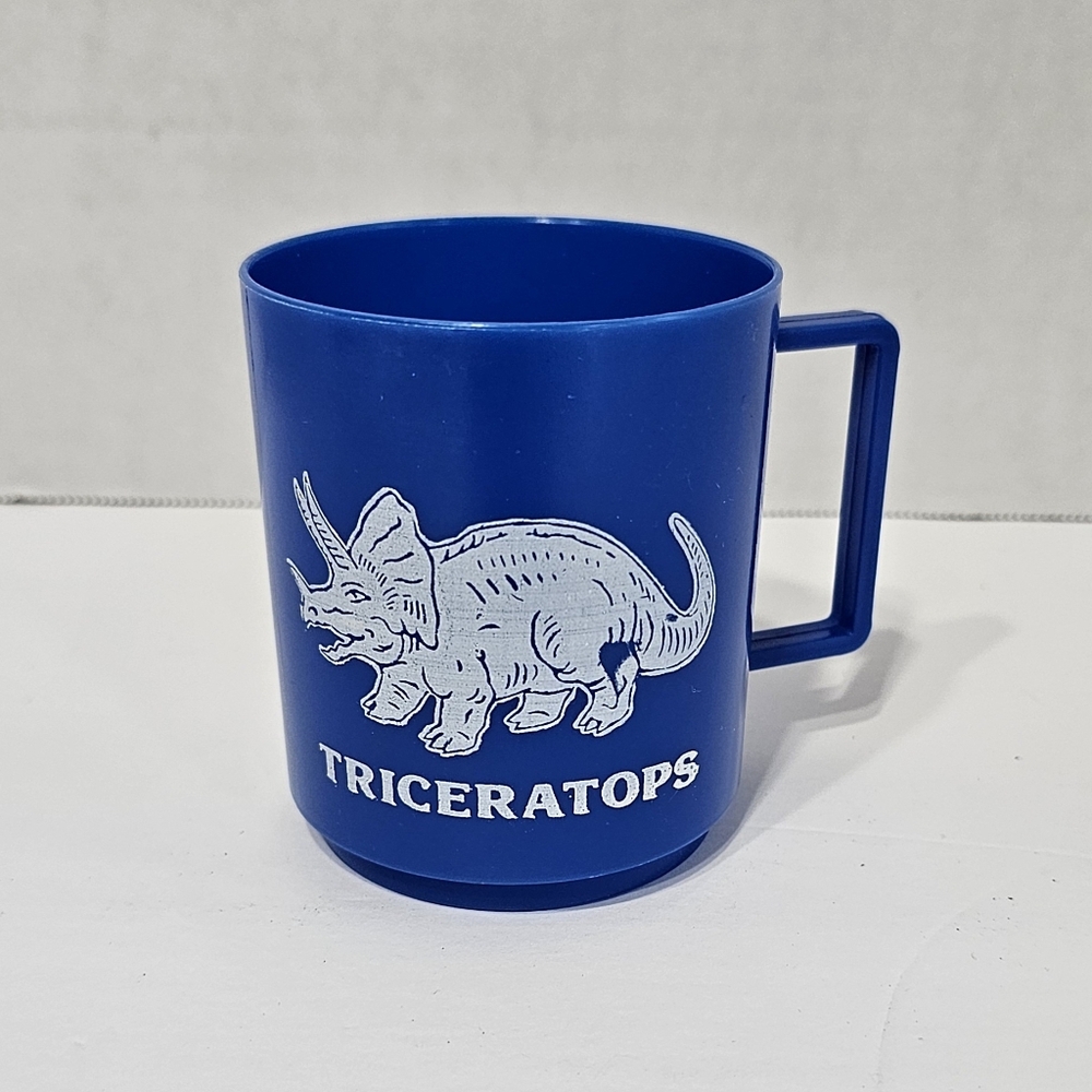 VTG 80's Toddler Triceratops Plastic Mug